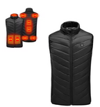 Parka chauffante sans manche  - noire unisexe